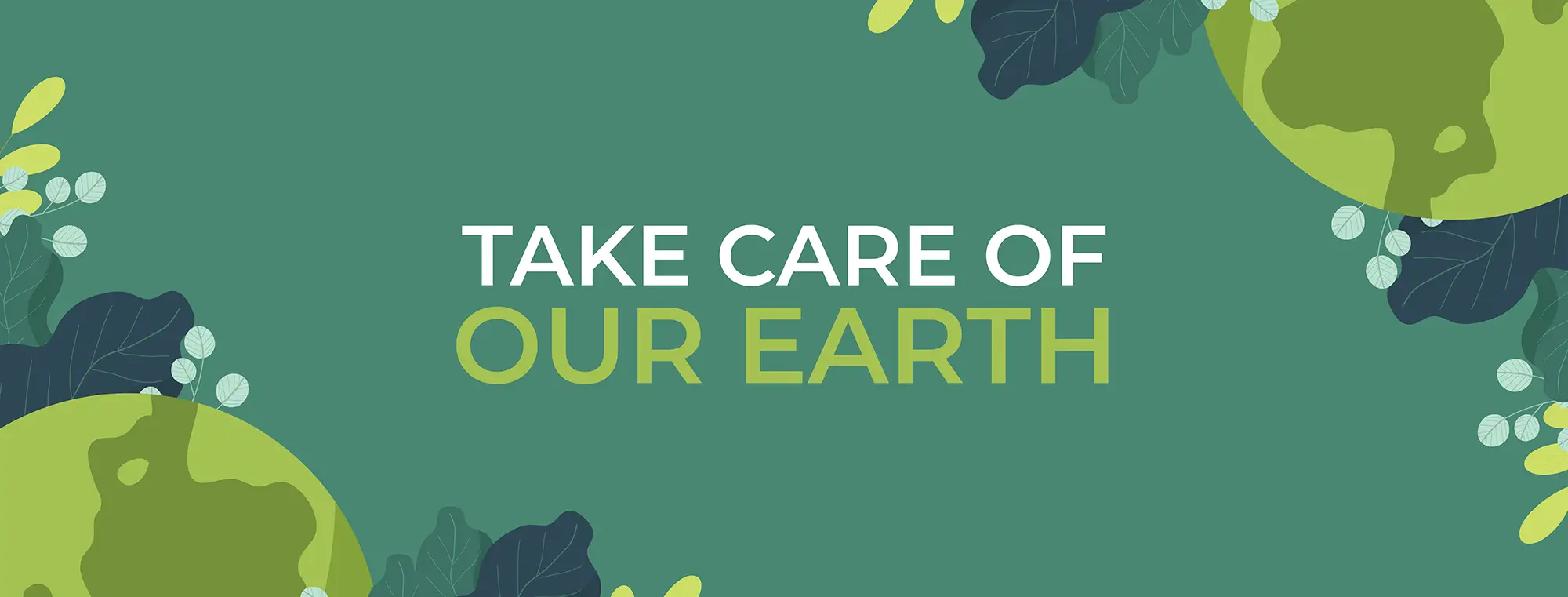 A poster of ecomart with a tagline take care of our earth